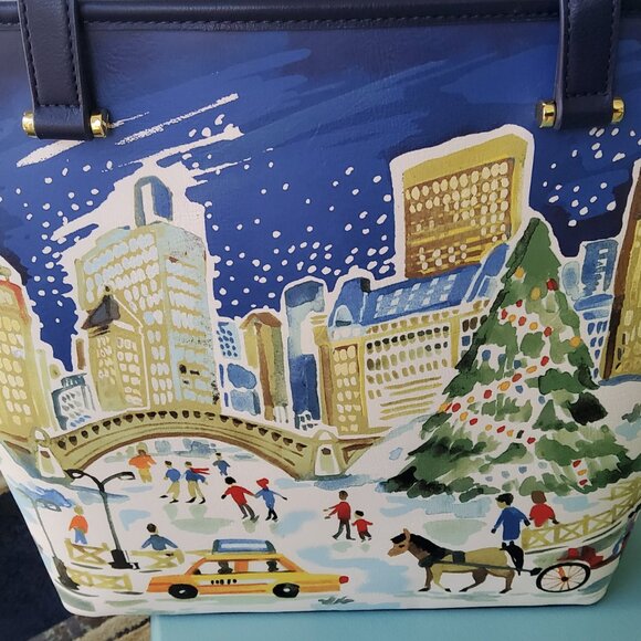 Talbots Christmas in Central Park, NYC Tote - Picture 2 of 10